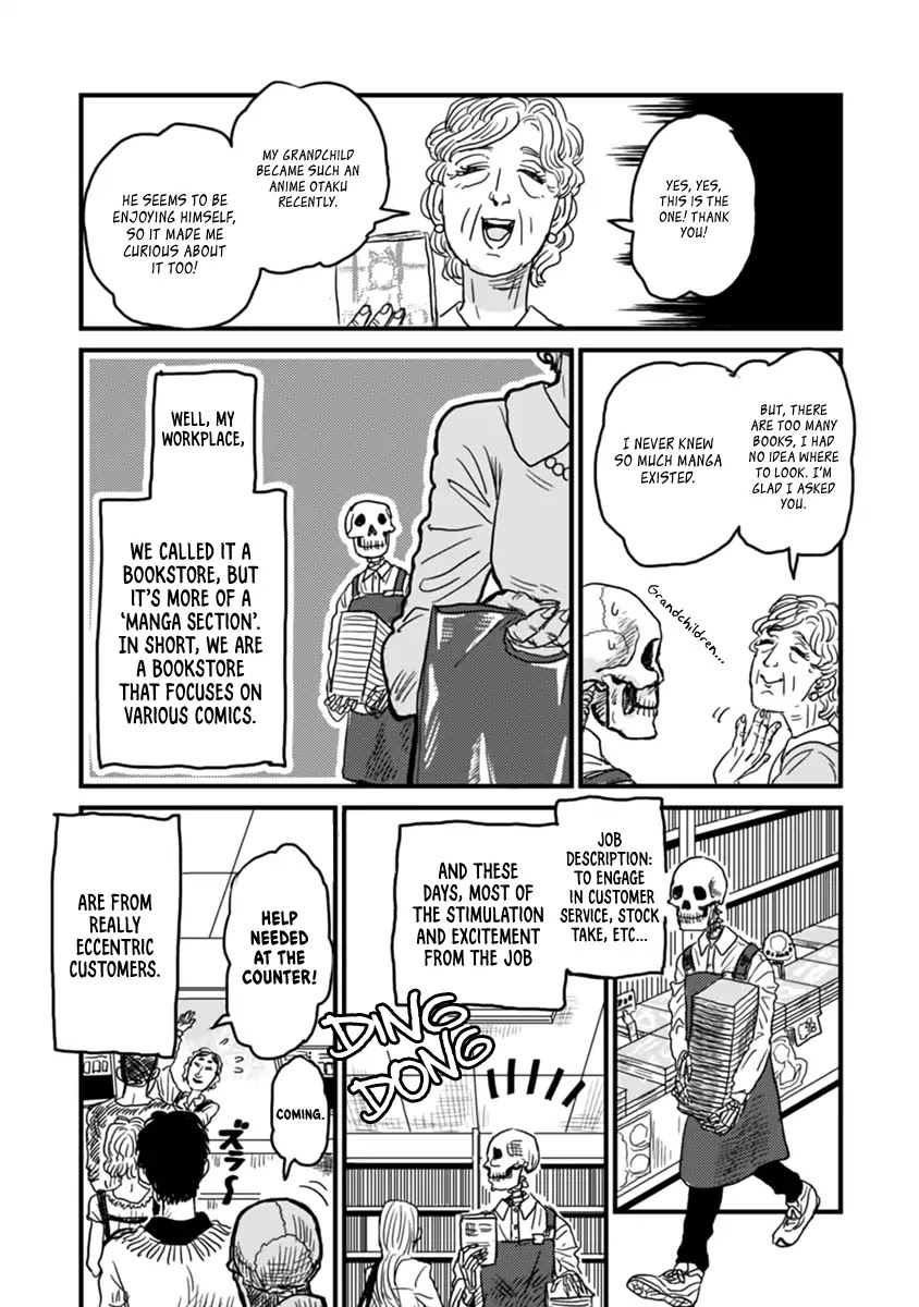 Skull-face Bookseller Honda-san Chapter 1 page 4 - Chapter 1: The Next Customer In Line Is A Handsome Guy.