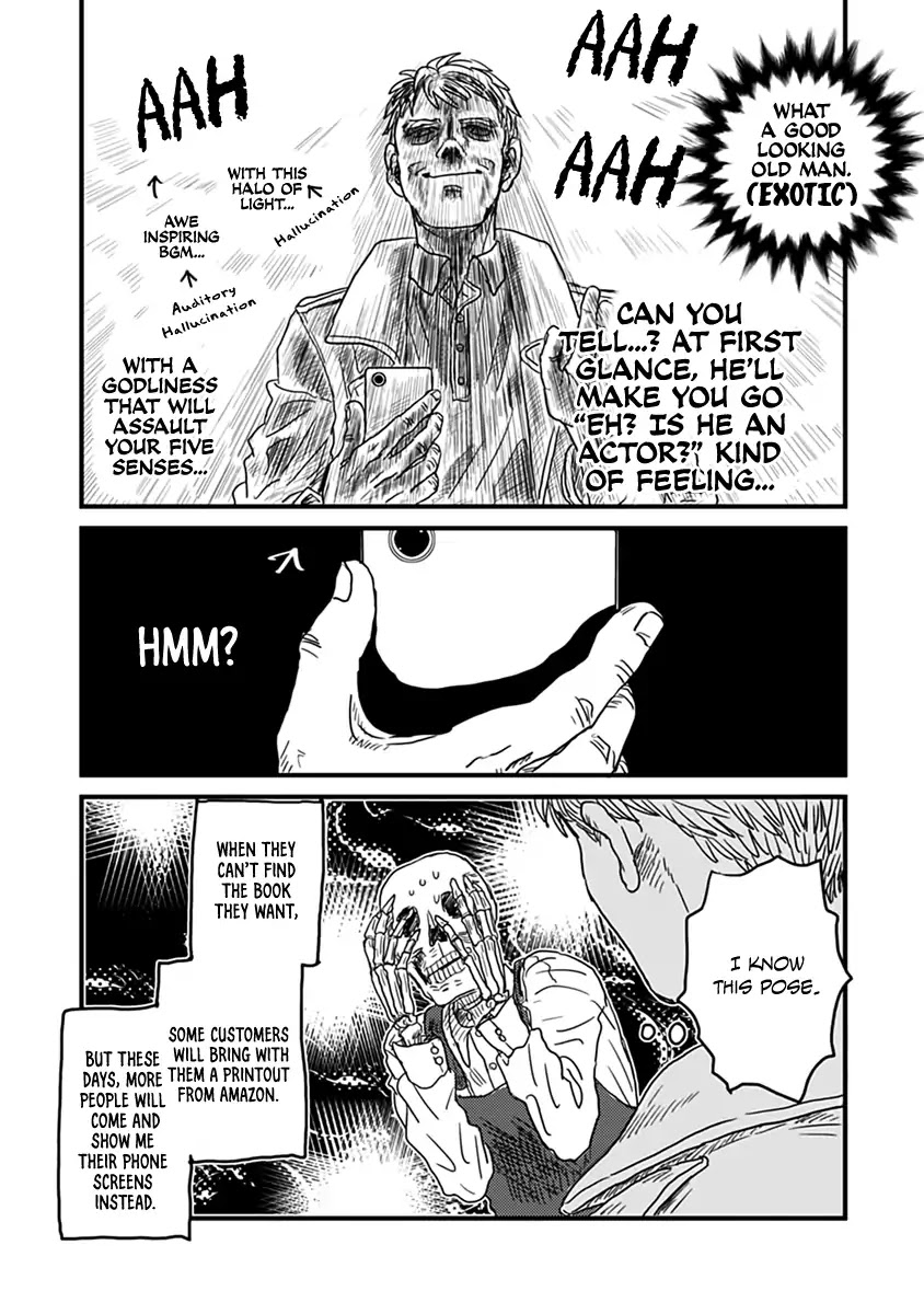 Skull-face Bookseller Honda-san Chapter 1 page 6 - Chapter 1: The Next Customer In Line Is A Handsome Guy.