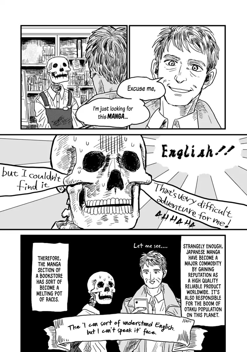 Skull-face Bookseller Honda-san Chapter 1 page 7 - Chapter 1: The Next Customer In Line Is A Handsome Guy.