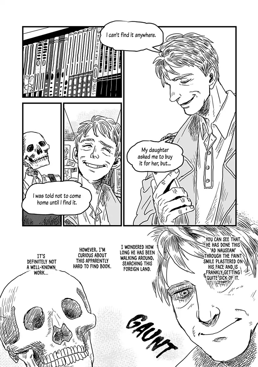 Skull-face Bookseller Honda-san Chapter 1 page 8 - Chapter 1: The Next Customer In Line Is A Handsome Guy.