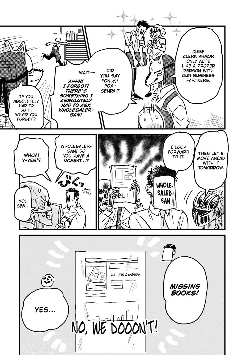 Skull-face Bookseller Honda-san Chapter 11 page 11 - Chapter 11: Tell Me! Wholesaler-san
