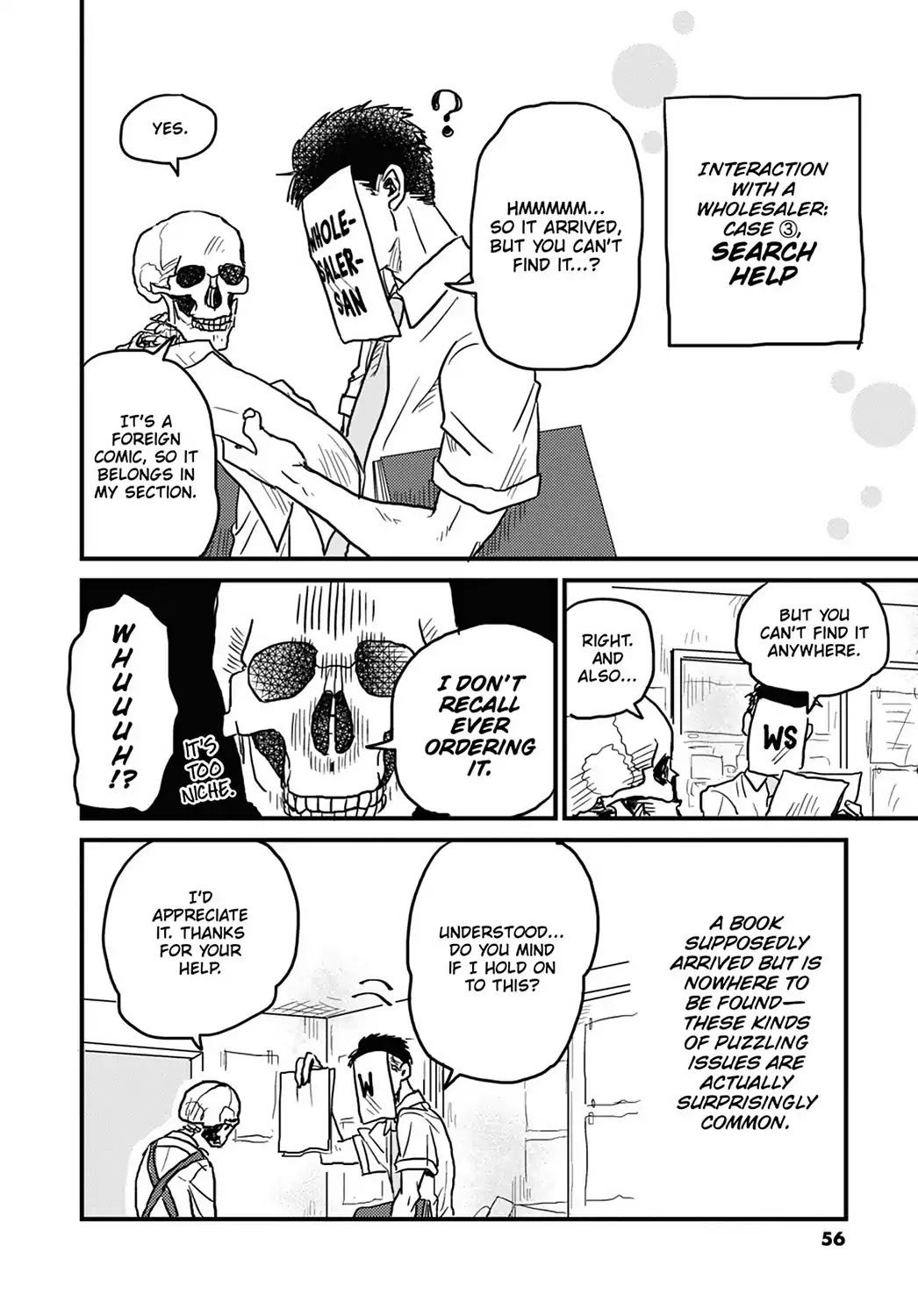 Skull-face Bookseller Honda-san Chapter 11 page 12 - Chapter 11: Tell Me! Wholesaler-san