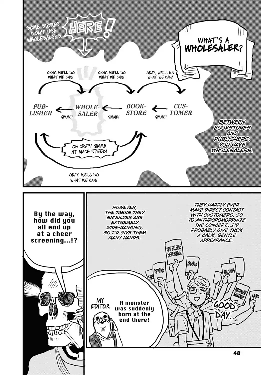 Skull-face Bookseller Honda-san Chapter 11 page 4 - Chapter 11: Tell Me! Wholesaler-san