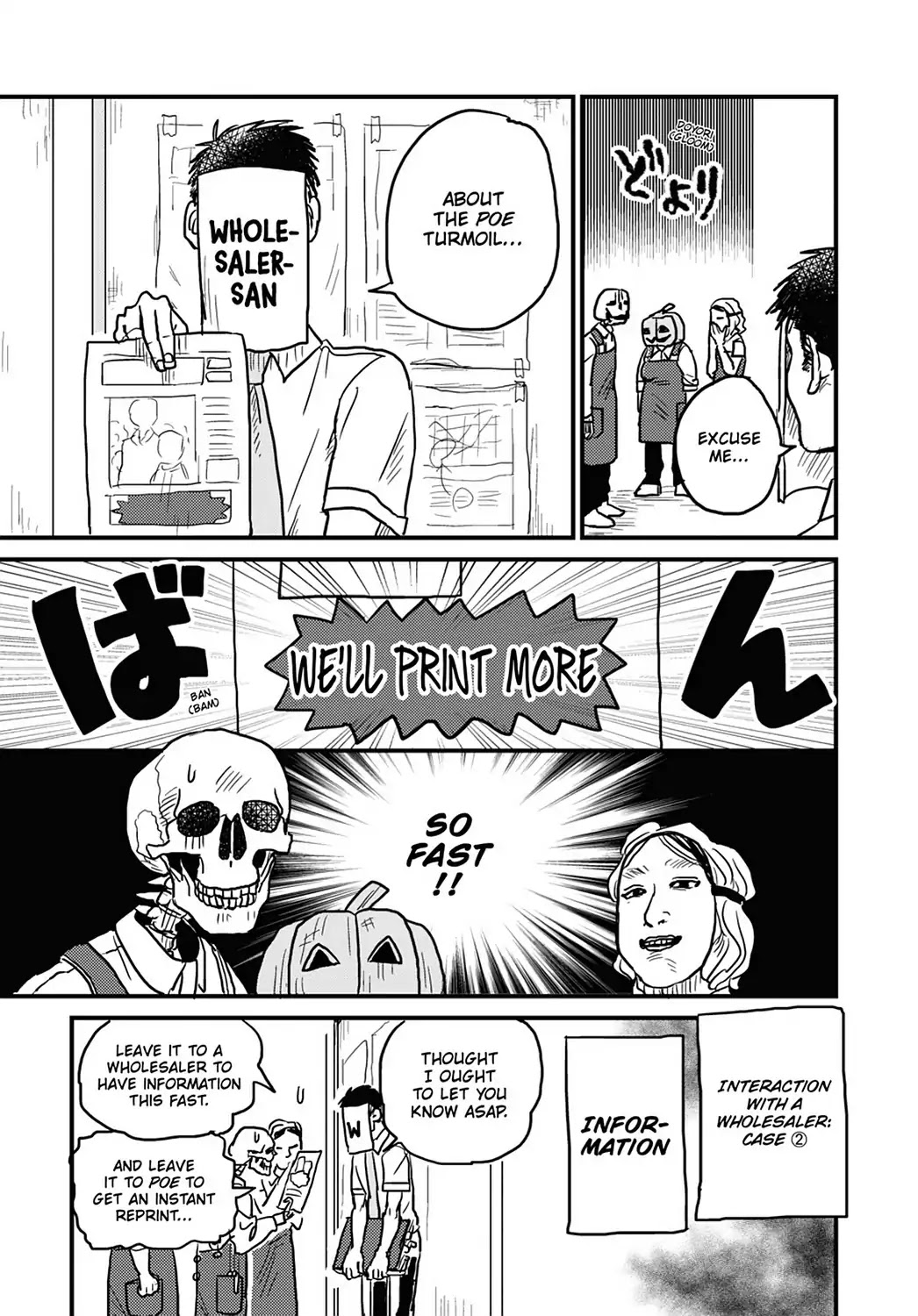 Skull-face Bookseller Honda-san Chapter 11 page 9 - Chapter 11: Tell Me! Wholesaler-san