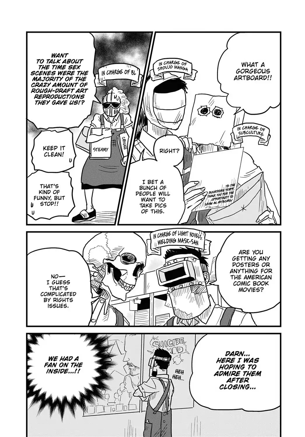 Skull-face Bookseller Honda-san Chapter 12 page 14 - Chapter 12: Our Fair-Day War