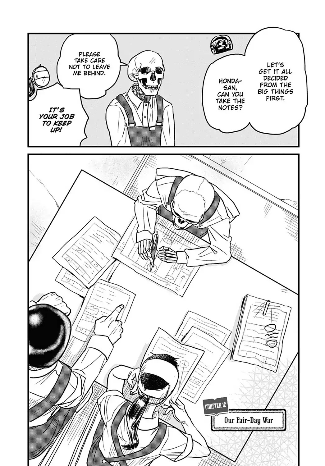 Skull-face Bookseller Honda-san Chapter 12 page 2 - Chapter 12: Our Fair-Day War