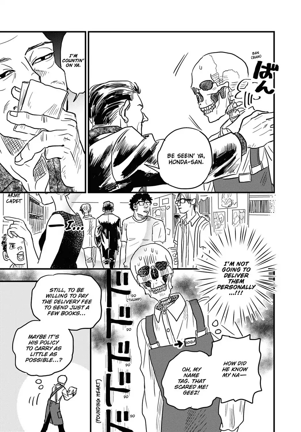 Skull-face Bookseller Honda-san Chapter 13 page 11 - Chapter 13: Bookstores Are Great, Capisce?