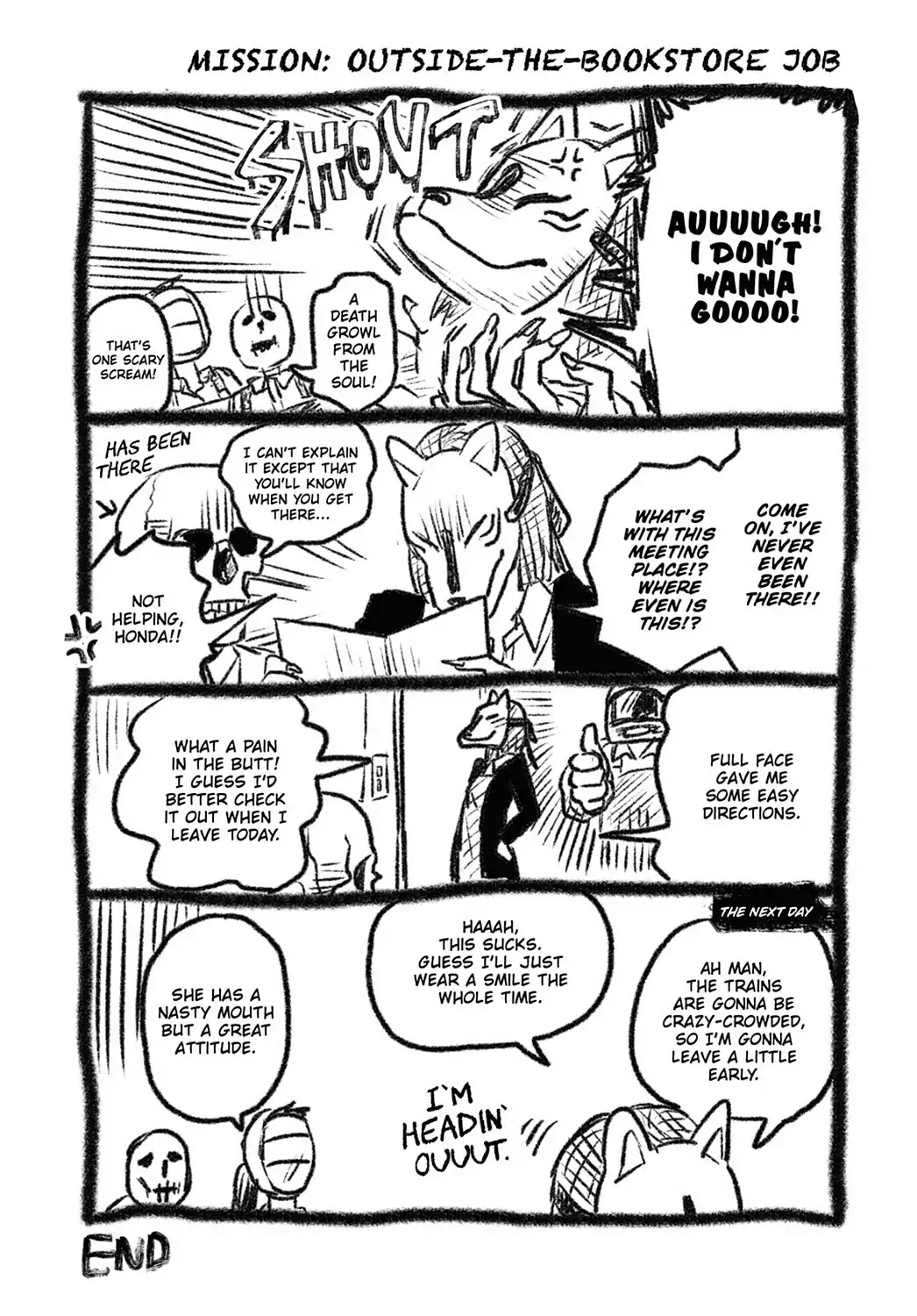 Skull-face Bookseller Honda-san Chapter 14.6 page 14 - Vol.2 Special Bonus Manga 2