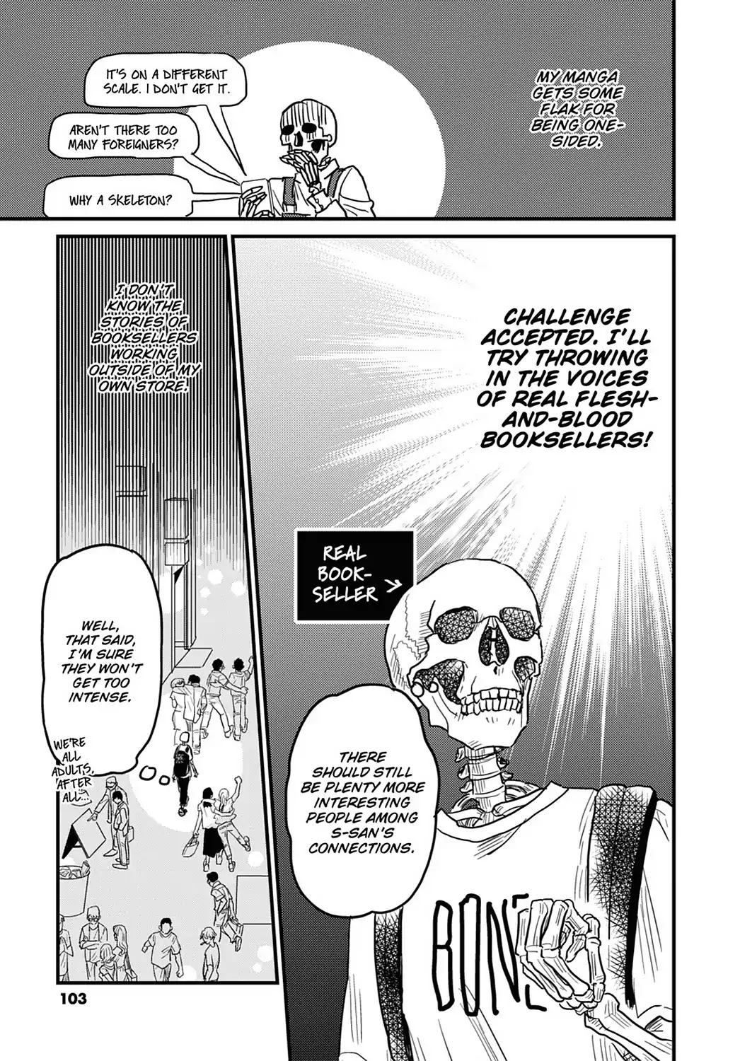 Skull-face Bookseller Honda-san Chapter 14 page 5 - Chapter 14: Bookseller Stew Drinking Party