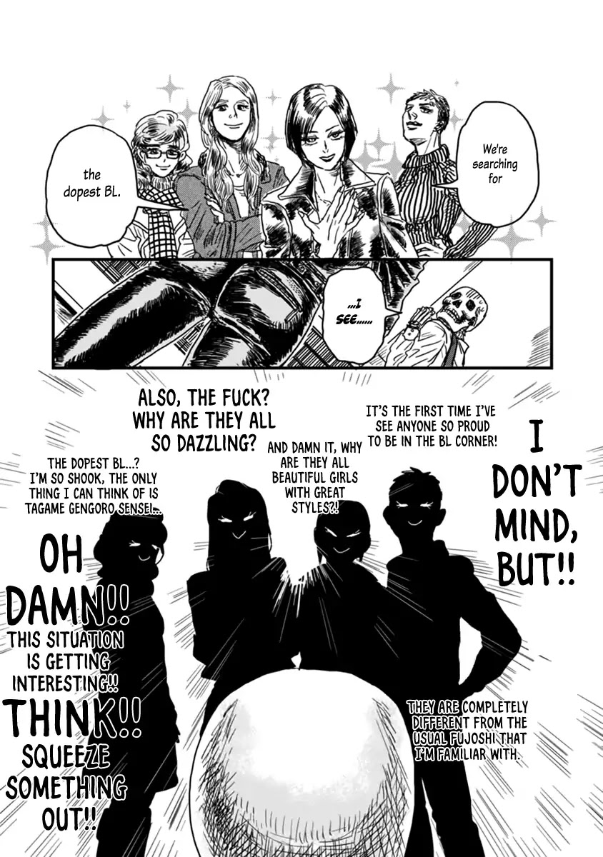 Skull-face Bookseller Honda-san Chapter 2 page 12 - Chapter 2: Yaoi Girls From Overseas!!!