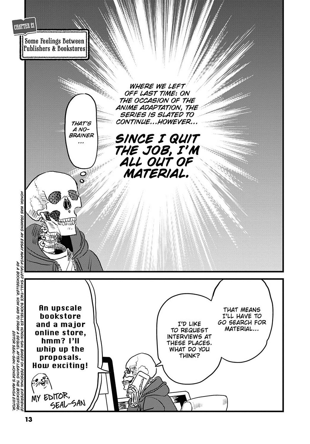 Skull-face Bookseller Honda-san Chapter 21 page 14 - Chapter 21