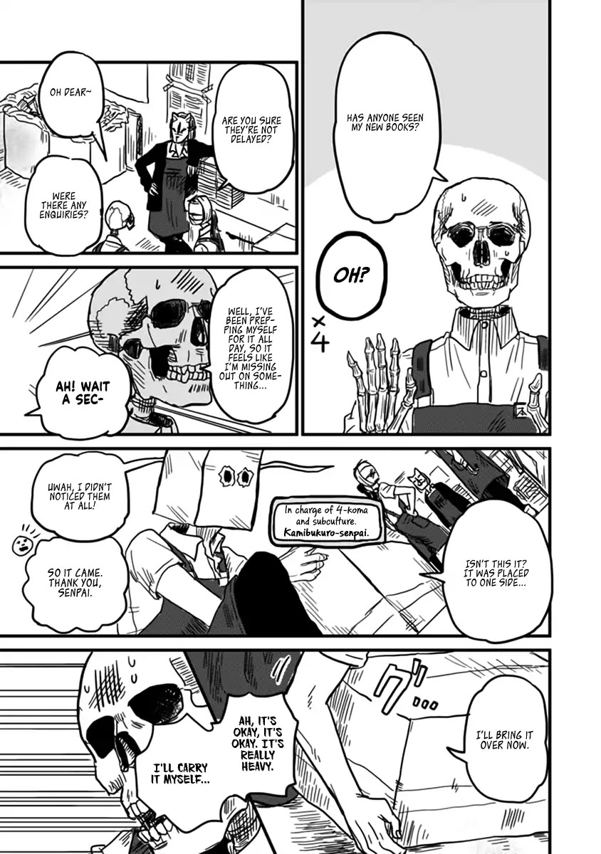 Skull-face Bookseller Honda-san Chapter 4 page 14 - Chapter 4: Let Me Introduce My Crazy Colleagues!