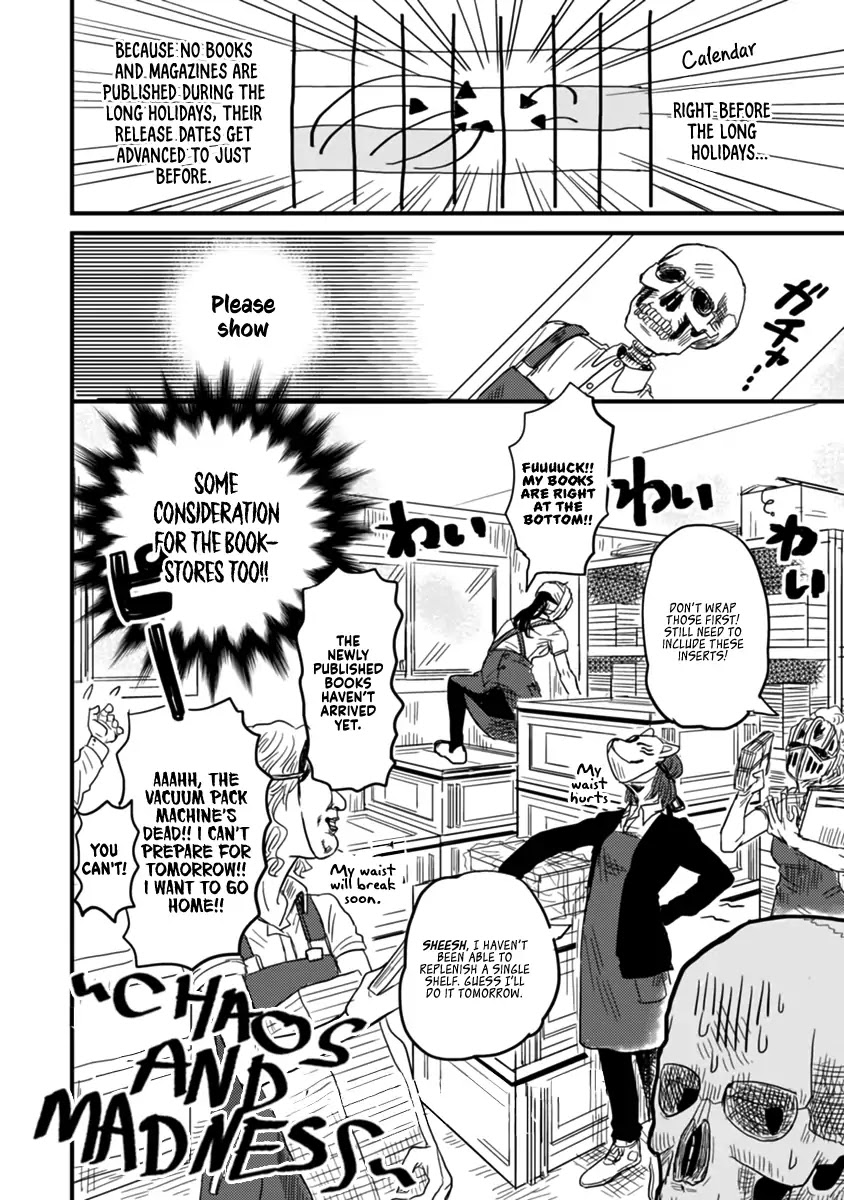 Skull-face Bookseller Honda-san Chapter 4 page 3 - Chapter 4: Let Me Introduce My Crazy Colleagues!