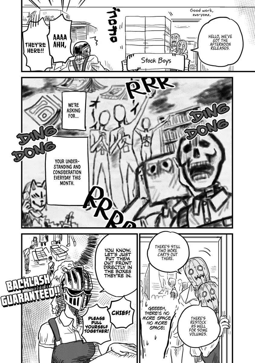 Skull-face Bookseller Honda-san Chapter 4 page 9 - Chapter 4: Let Me Introduce My Crazy Colleagues!