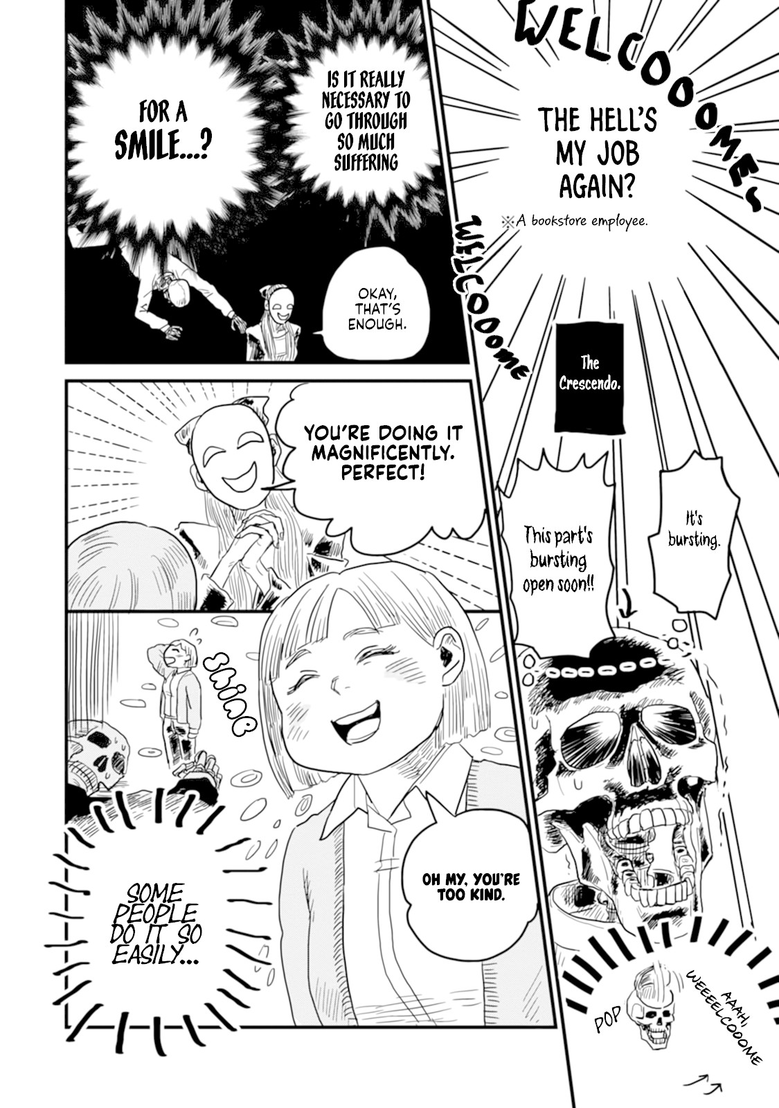 Skull-face Bookseller Honda-san Chapter 6 page 16 - Chapter 6: Customer Service Training From Hell