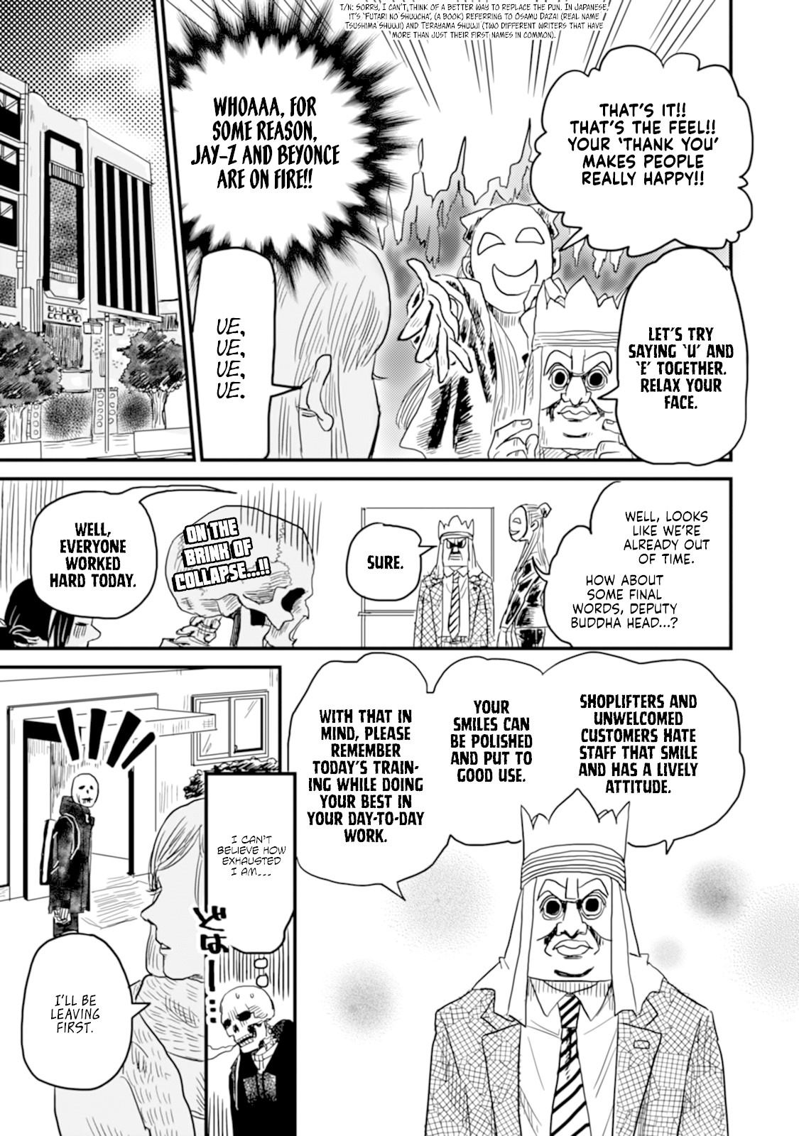 Skull-face Bookseller Honda-san Chapter 6 page 19 - Chapter 6: Customer Service Training From Hell