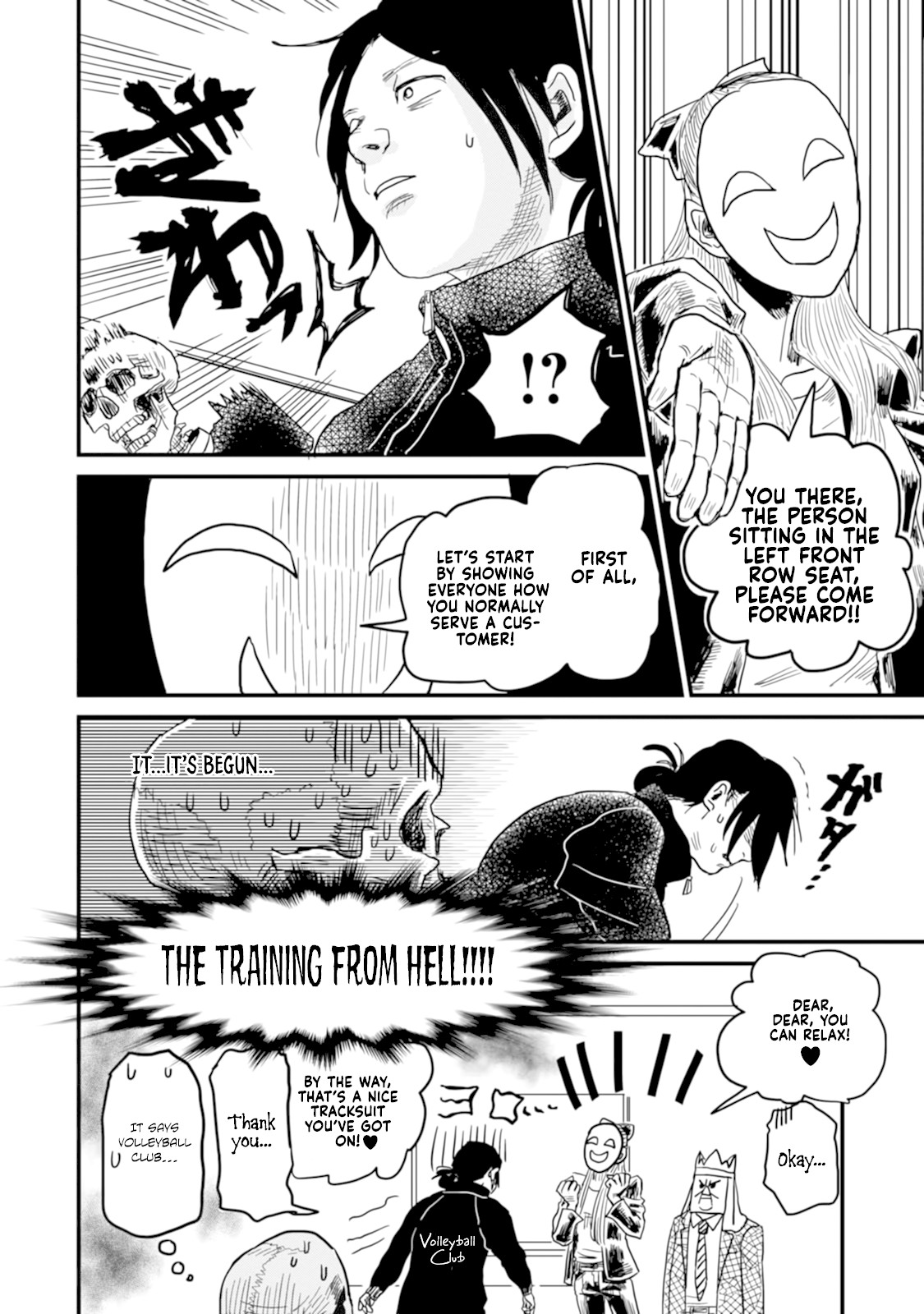 Skull-face Bookseller Honda-san Chapter 6 page 8 - Chapter 6: Customer Service Training From Hell