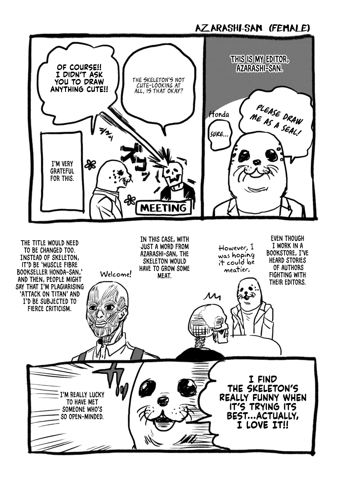 Skull-face Bookseller Honda-san Chapter 7.5 page 10 - Chapter 7.5: Omake