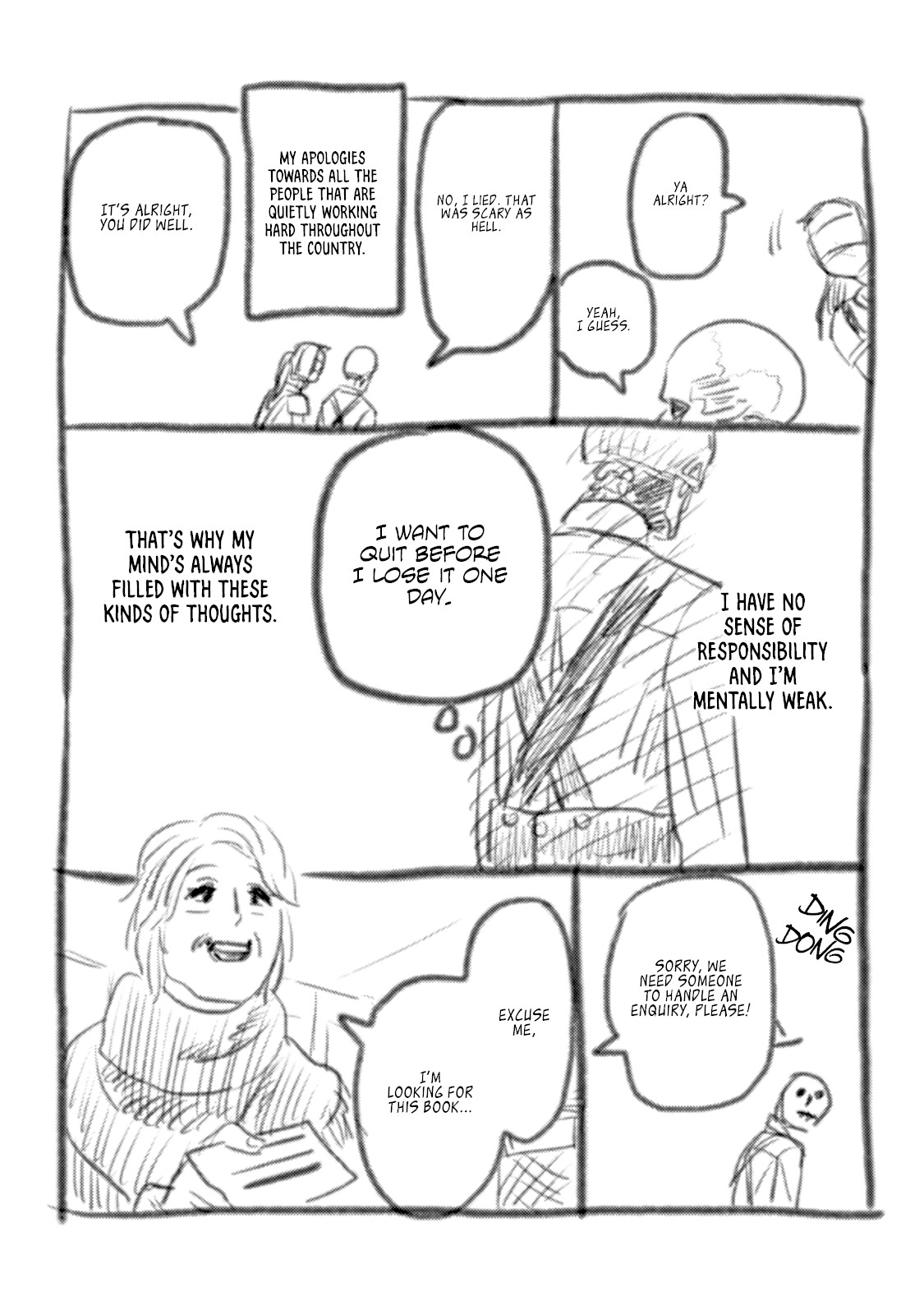 Skull-face Bookseller Honda-san Chapter 7.5 page 3 - Chapter 7.5: Omake