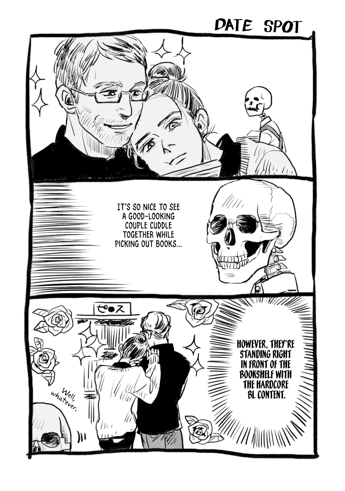 Skull-face Bookseller Honda-san Chapter 7.5 page 9 - Chapter 7.5: Omake