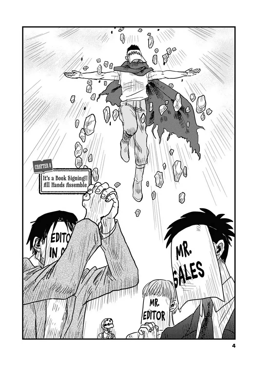 Skull-face Bookseller Honda-san Chapter 8 page 6 - Chapter 8: It's a Book Signing!! All Hands Assemble