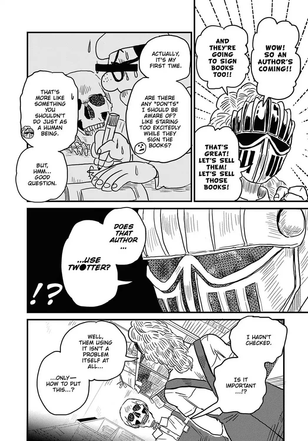 Skull-face Bookseller Honda-san Chapter 8 page 8 - Chapter 8: It's a Book Signing!! All Hands Assemble