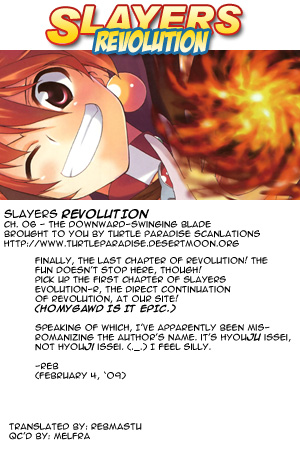 Slayers Revolution Chapter 6.2 page 37 - Chapter 6 v2 : Downward-Swinging Blade [End]