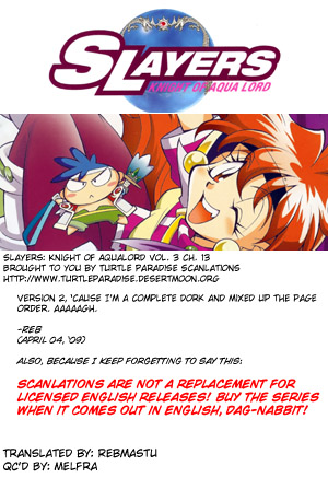 Slayers: Suiriyuuou no Kishi Chapter 13.2 page 33 - Chapter 13 v2 : ENCOUNTER - A meeting of destiny