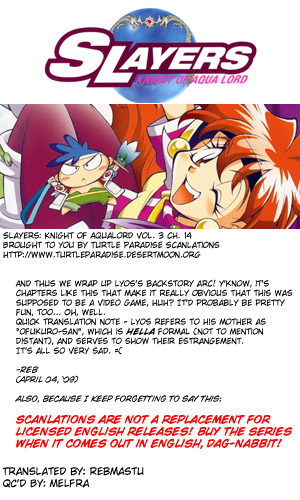 Slayers: Suiriyuuou no Kishi Chapter 14.2 page 33 - Chapter 14 v2 : HIS RESOLVE - Parting ways