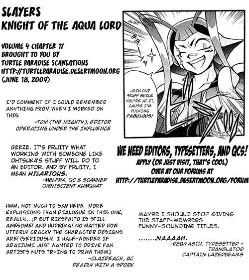 Slayers: Suiriyuuou no Kishi Chapter 17.2 page 36 - Chapter 17 v2 : AND SO They Head South