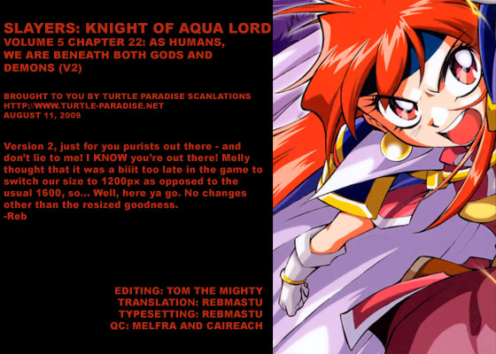 Slayers: Suiriyuuou no Kishi Chapter 22.2 page 34 - Chapter 22 v2 : AS HUMANS, We Are Beneath both Gods and Demons