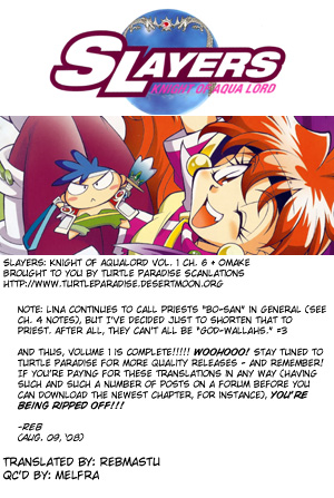 Slayers: Suiriyuuou no Kishi Chapter 6.2 page 34 - Chapter 6 v2 : FULL SPEED AHEAD - A Village Festival!?