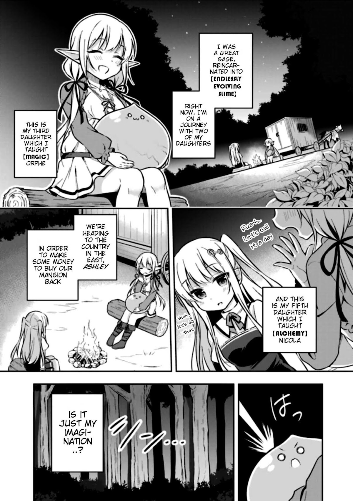 Slime Reincarnation. The Great Sage is Hugged by His Adopted Elf Daughter Chapter 2 page 2 - Chapter 2