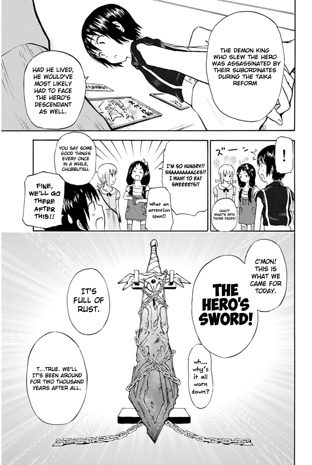 Slime-san to Yuusha Kenkyuubu Chapter 7 page 7 - Chapter 7: The Demon King's castle and the Hero's sword