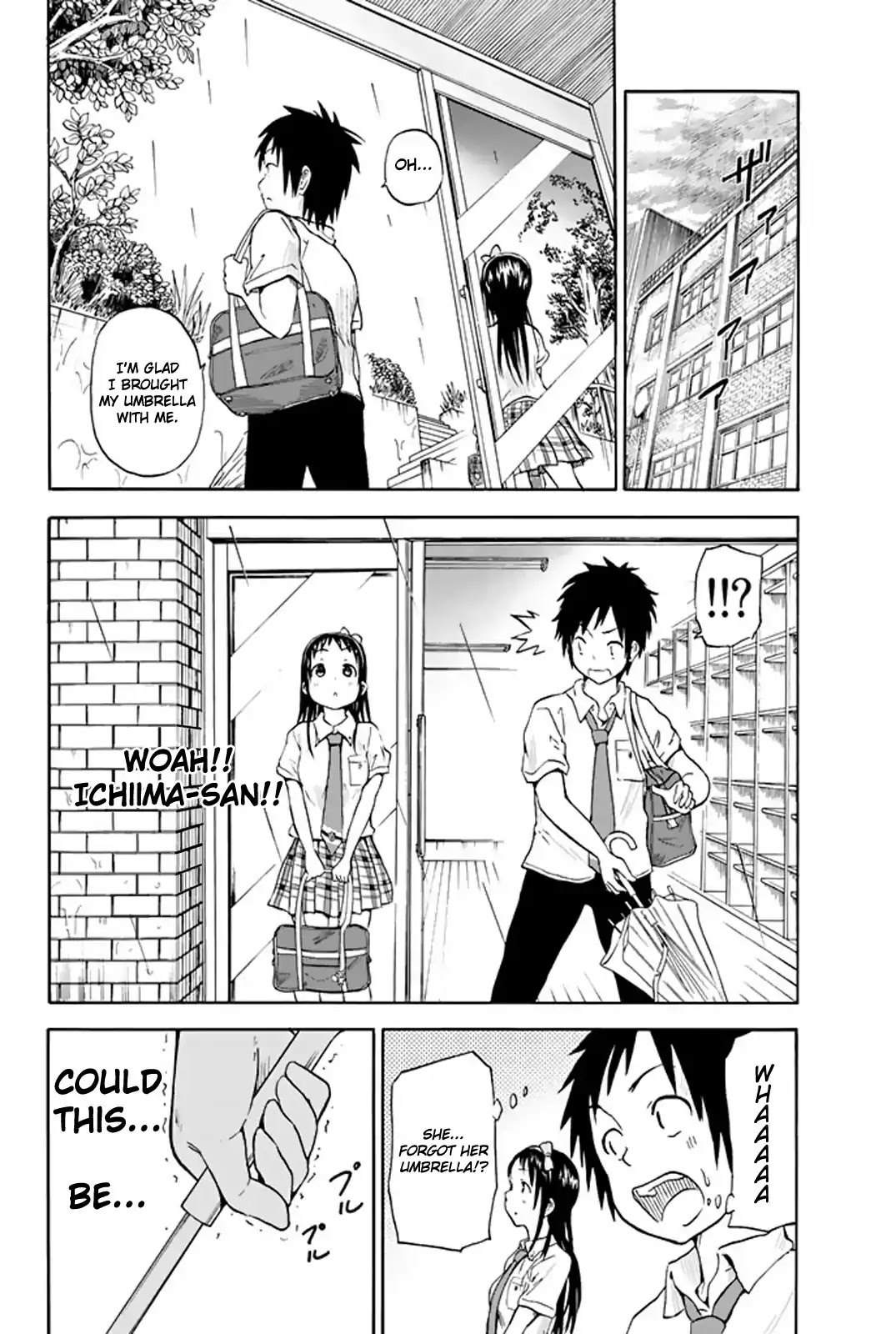 Slime-san to Yuusha Kenkyuubu Chapter 8 page 4 - Chapter 8: A boy and a girl getting wet in the rain