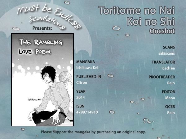 Slow Starter (ICHIKAWA Kei) Chapter 12 page 1 - Chapter 12 : Toritome no Nai Koi no Shi