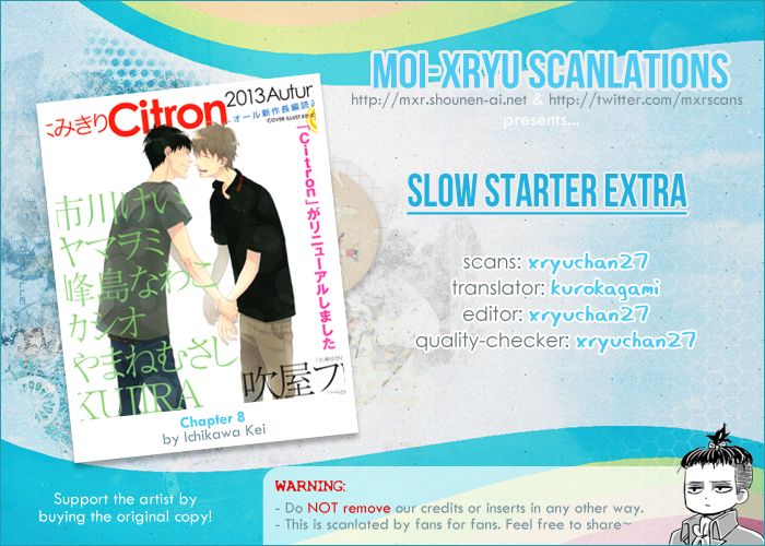 Slow Starter (ICHIKAWA Kei) Chapter 8 page 3 - Chapter 8 : Fall 2013 Extra - Slow Days