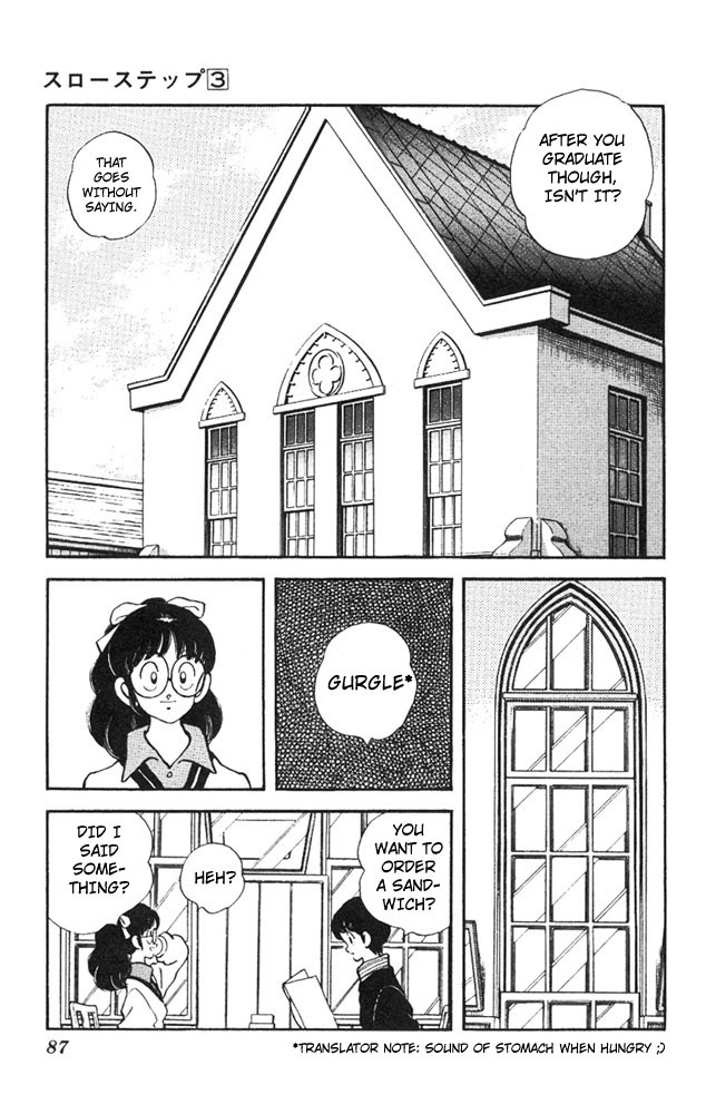 Slow Step Chapter 19 page 13 - Chapter 19: Shuu + Minatsu + Naoto + Maria = 3 people… right?