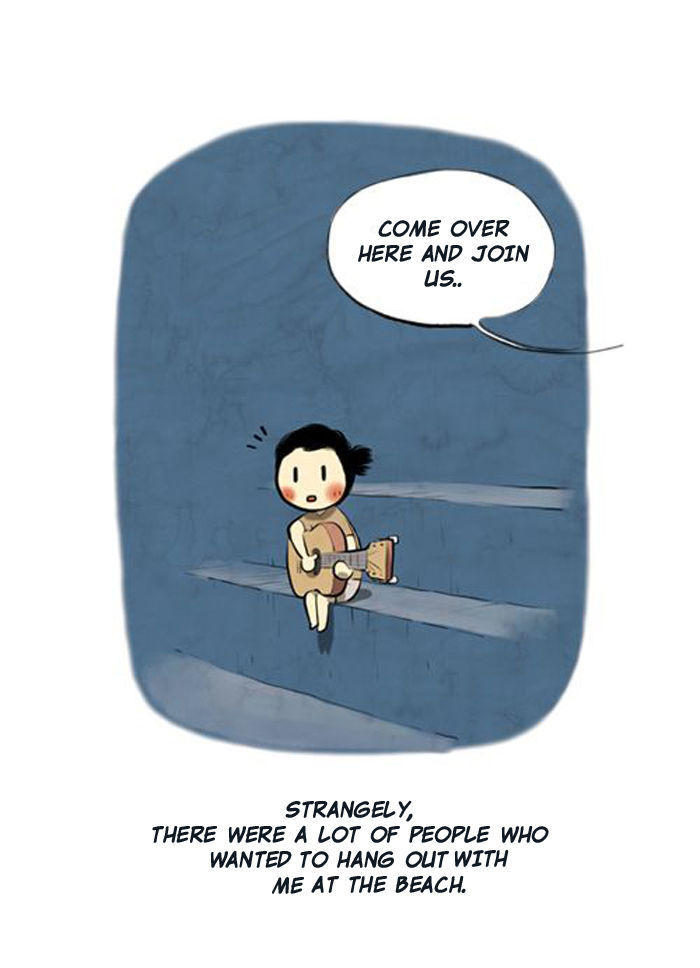 Smile Brush: My Old Pictures Chapter 4 page 6 - Chapter 4 : The Beach and My Guitar