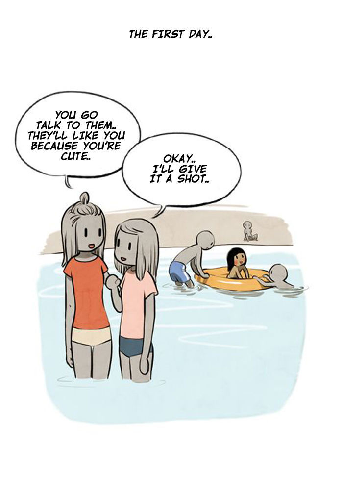 Smile Brush: My Old Pictures Chapter 5 page 5 - Chapter 5 : Guys at the Beach