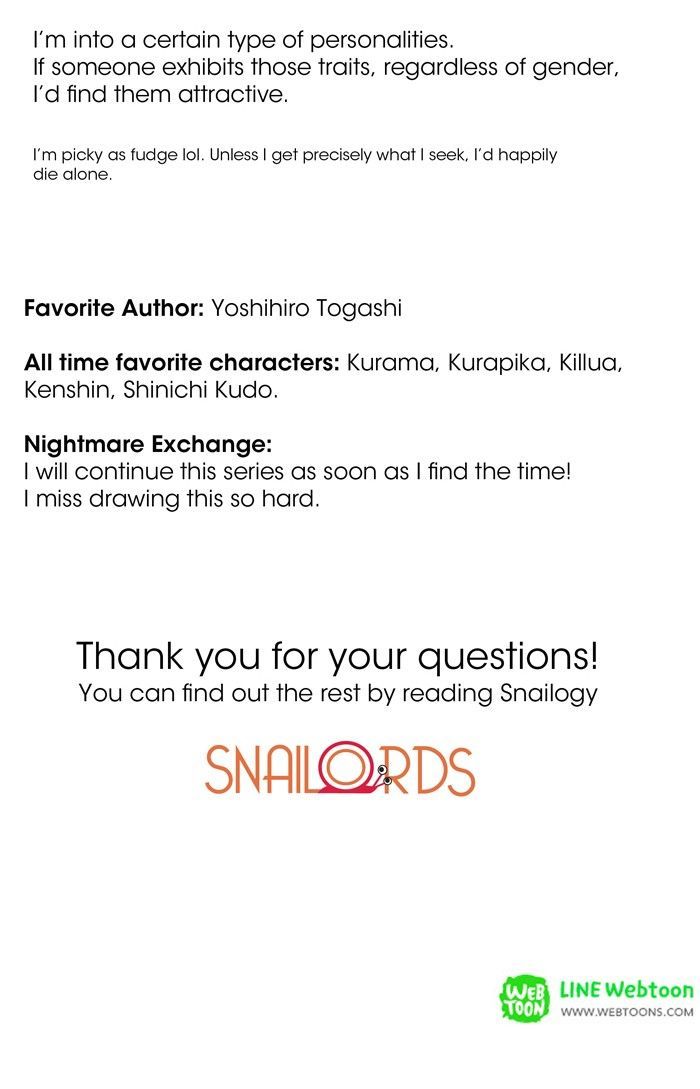 Snailogy Chapter 28 page 9 - Chapter 28 : Q&A