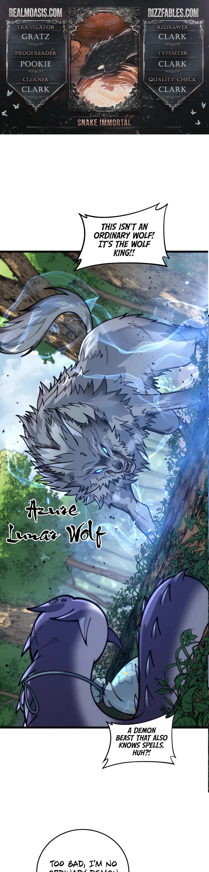Snake Immortal: The Tale of a Snake's Cultivation to Immortality Chapter 11 page 1 - Chapter 11: Taming the Wolf King