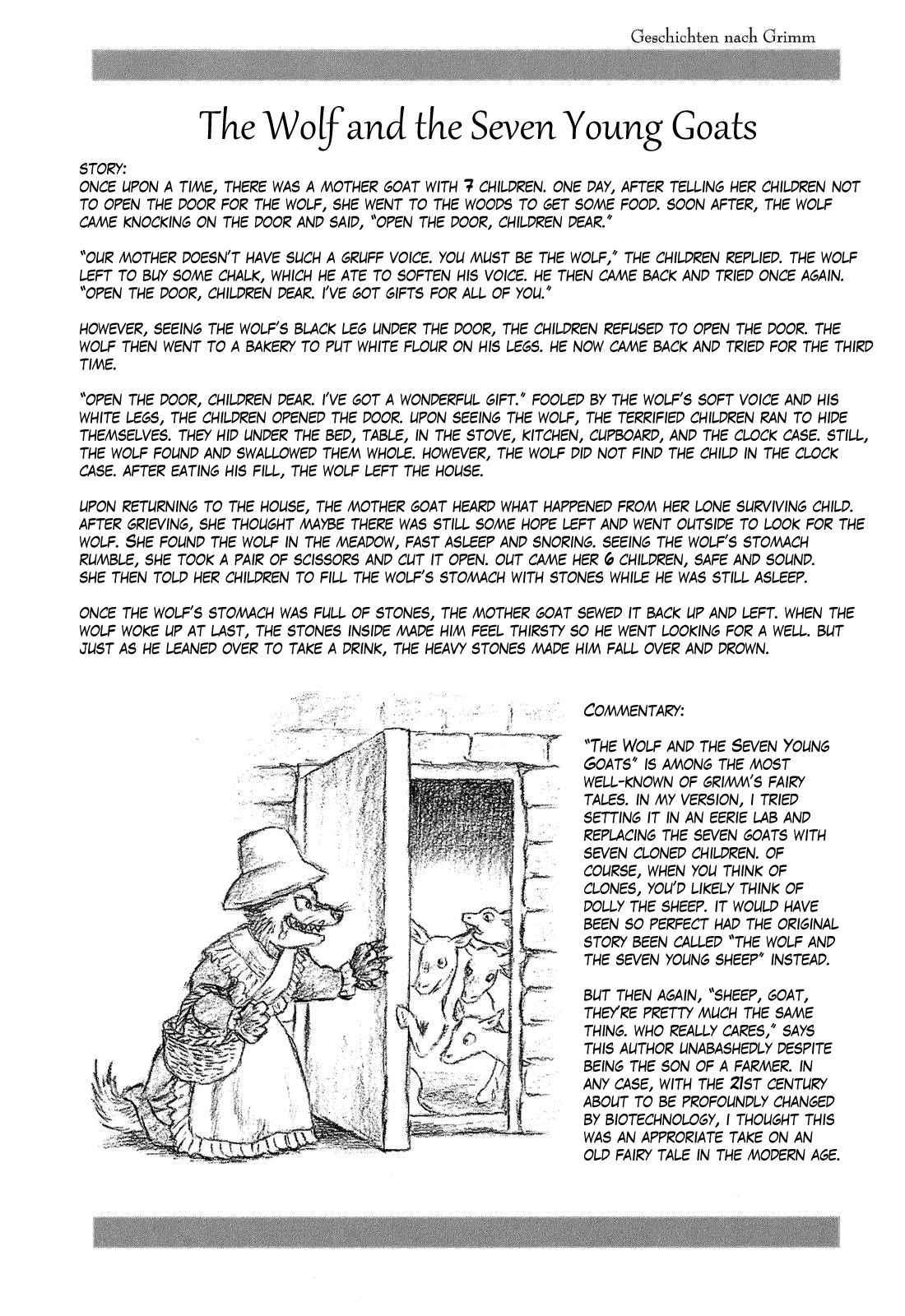 Sneewitchen - Geschichten nach Grimm Chapter 1.3 page 31 - Chapter 1 v3 : The Wolf and the Seven Young Goats