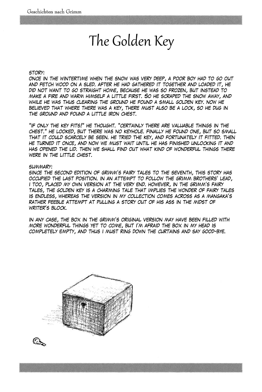 Sneewitchen - Geschichten nach Grimm Chapter 12.2 page 9 - Chapter 12 v2 : The Golden Key [End]