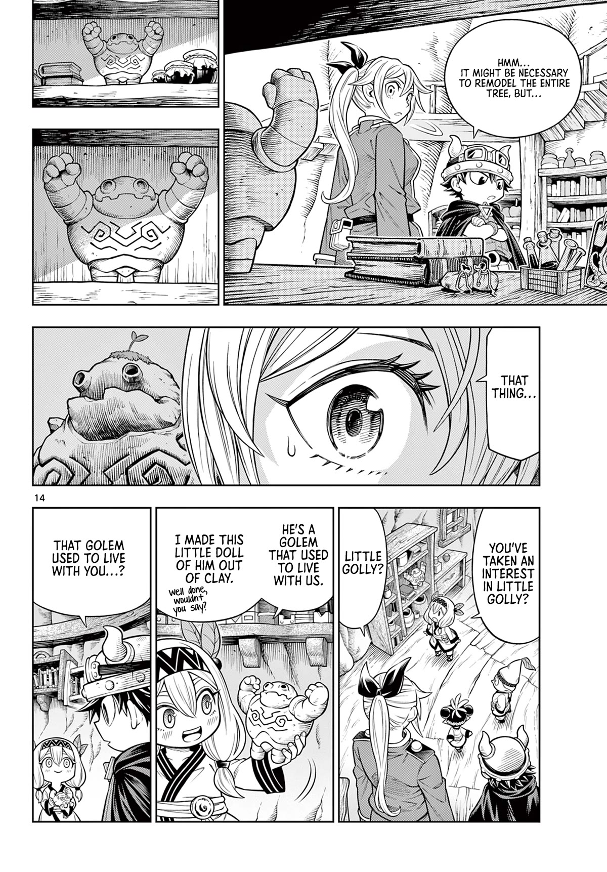 Soara and the Monster's House Chapter 17 page 14 - Chapter 17: The Tiny Green People and the Giant of Earth
