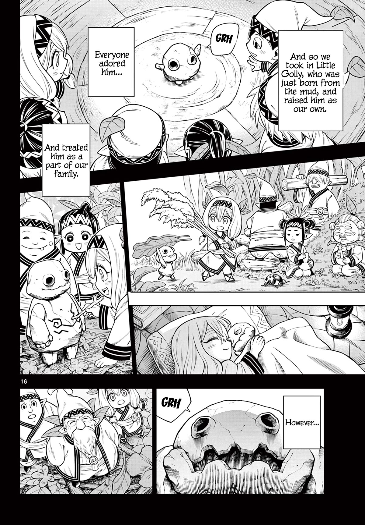 Soara and the Monster's House Chapter 17 page 16 - Chapter 17: The Tiny Green People and the Giant of Earth