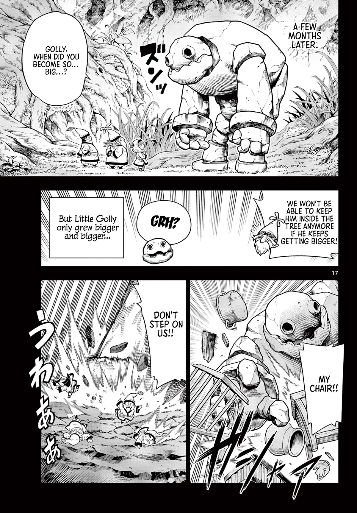 Soara and the Monster's House Chapter 17 page 17 - Chapter 17: The Tiny Green People and the Giant of Earth