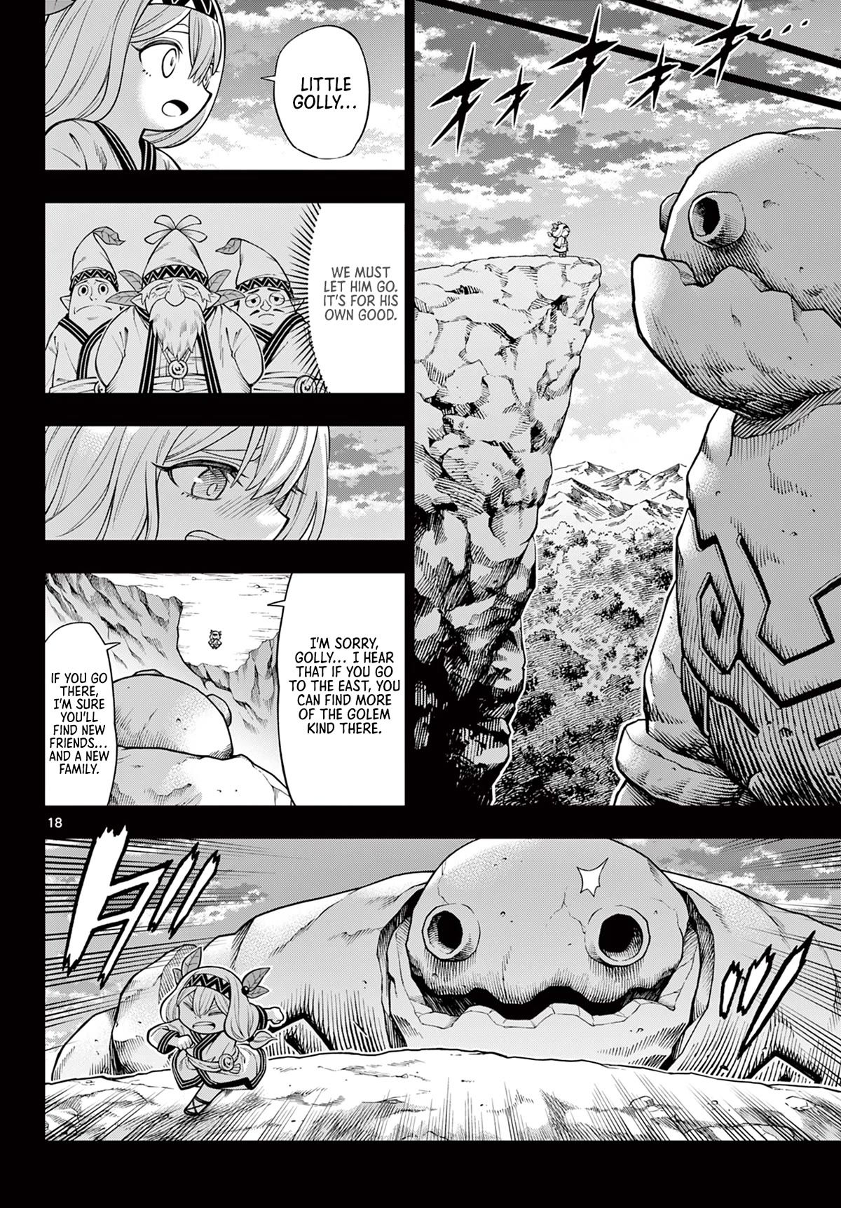 Soara and the Monster's House Chapter 17 page 18 - Chapter 17: The Tiny Green People and the Giant of Earth