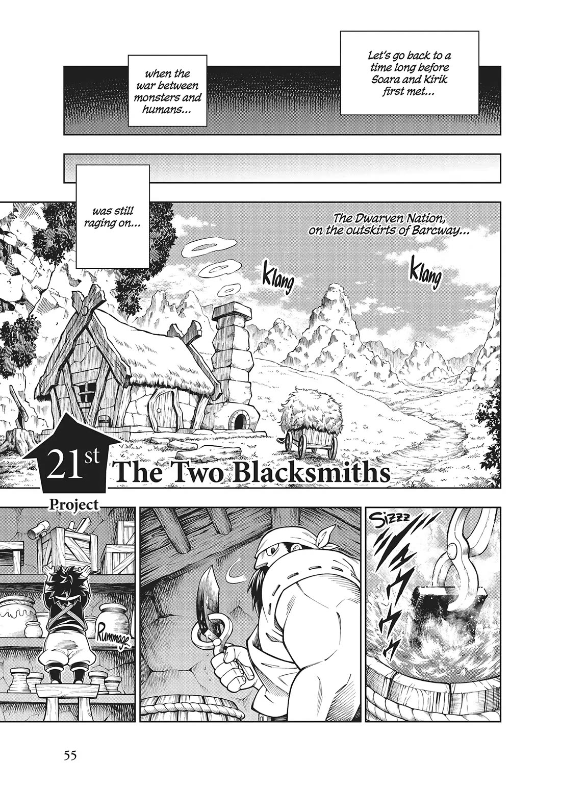 Soara and the Monster's House Chapter 21 page 1 - Chapter 21: The Two Blacksmiths