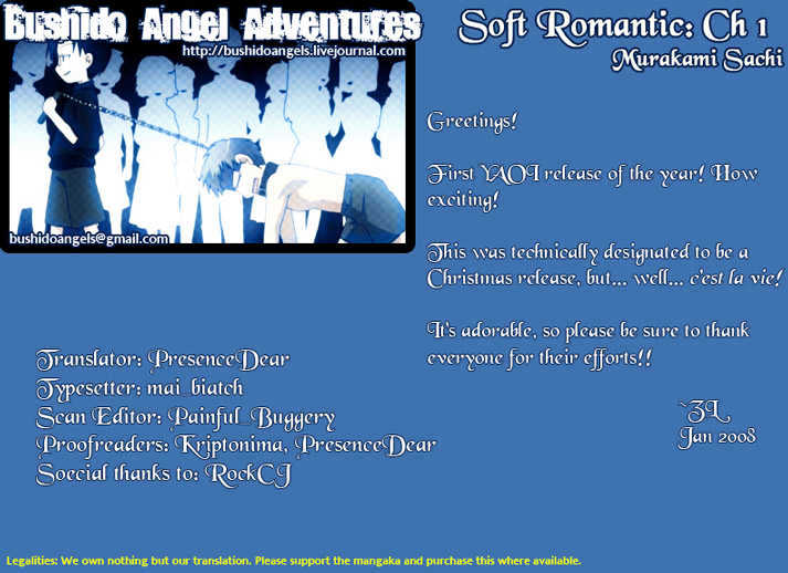 Soft Romantic Chapter 1 page 1 - Chapter 1